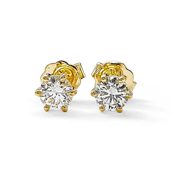 Brillant Diamant Ohrstecker 750/- Gelbgold 18 Karat Gold 0,50 Karat G/VS