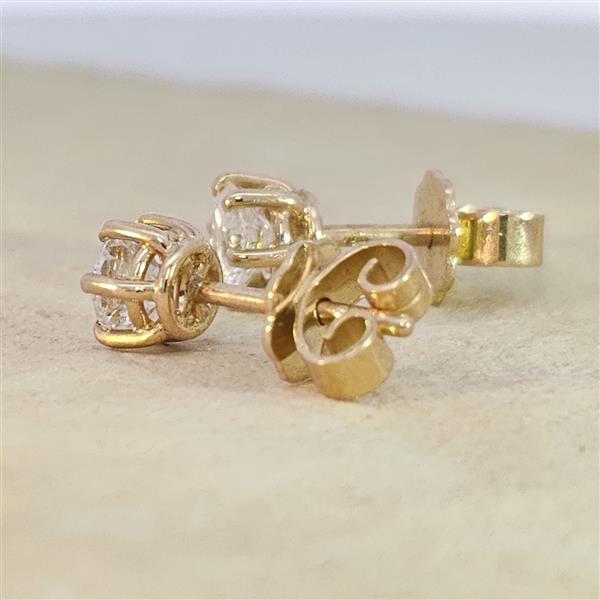 Diamant Ohrstecker 750 Gold - Gelbgold, 6 Krappen, 0,80 ct - 2 Brillanten IF/F - Luxus Ohrschmuck Damen