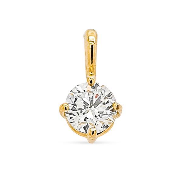 Brillant Diamant Anhänger 750/- Gelbgold 18 Karat Gold 0,52 Karat F/IF