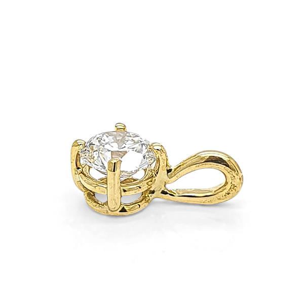 Brillant Diamant Anhänger 750/- Gelbgold 18 Karat Gold 0,52 Karat F/IF