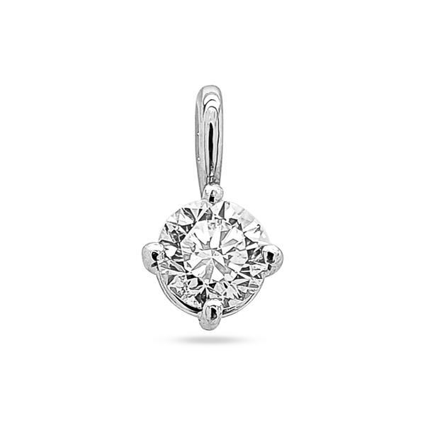 Luxus Diamant Anhänger 750 Gold (IF/F) - Weißgold, 0,52 ct - lupenrein, echter Brillantschmuck