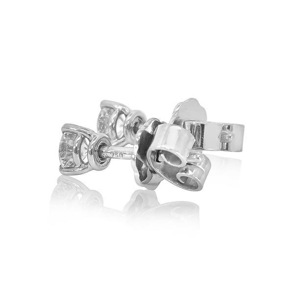 Brillant Diamant Ohrstecker Paar 750/- Weißgold 18 Karat Gold 0,42 Karat G/VS