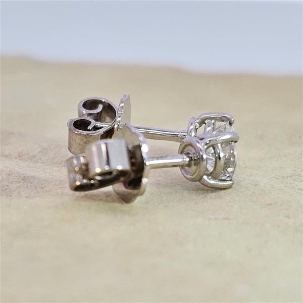 Brillant Diamant Ohrstecker Paar 750/- Weißgold 18 Karat Gold 0,50 Karat G/VS