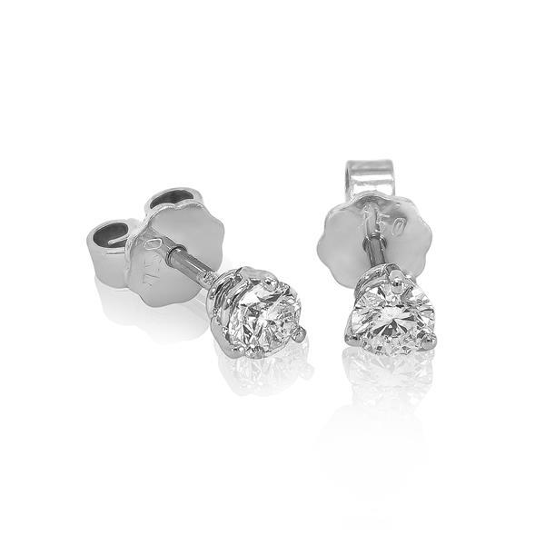 Brillant Diamant Ohrstecker Paar 750/- Weißgold 18 Karat Gold 0,50 Karat G/VS
