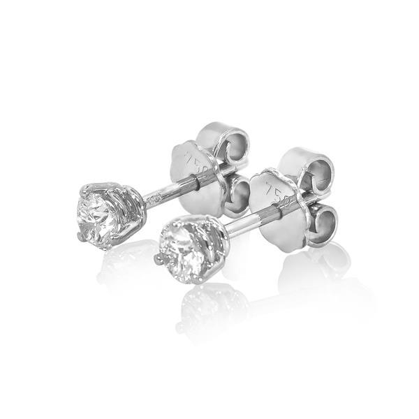 Brillant Diamant Ohrstecker Paar 750/- Weißgold 18 Karat Gold 0,50 Karat G/VS