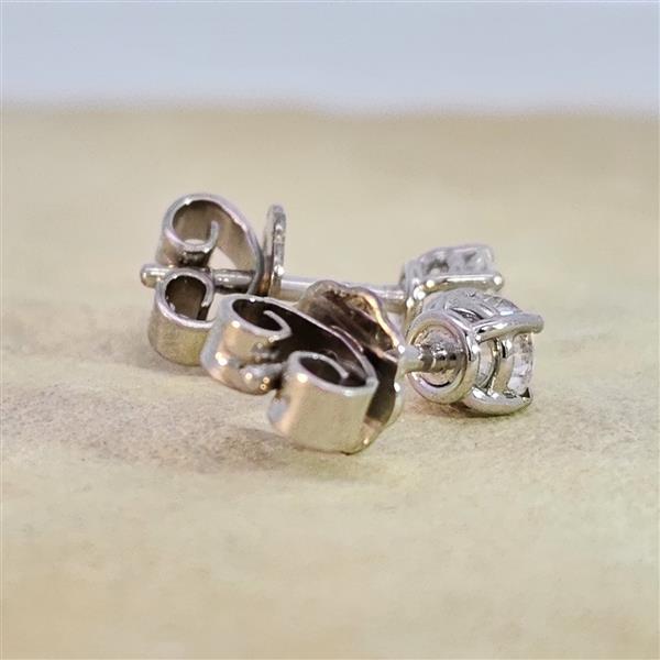 Brillant Diamant Ohrstecker Paar 750/- Weißgold 18 Karat Gold 0,50 Karat G/VS