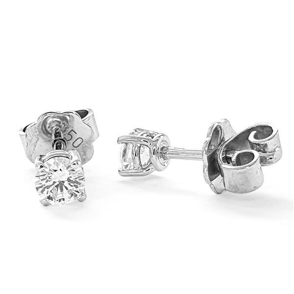Brillant Diamant Ohrstecker Paar 750/- Weißgold 18 Karat Gold 0,50 Karat G/VS