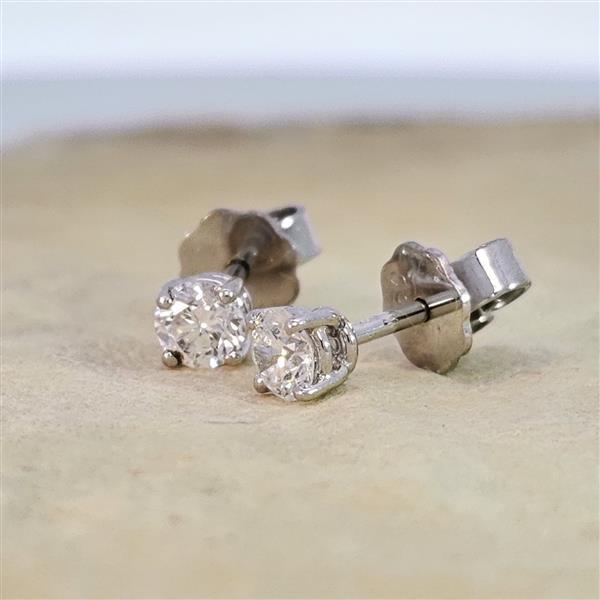 Brillant Diamant Ohrstecker Paar 750/- Weißgold 18 Karat Gold 0,50 Karat G/VS