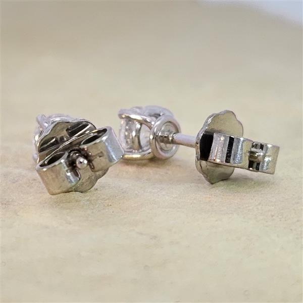 Brillant Diamant Ohrstecker Paar 750/- Weißgold 18 Karat Gold 0,60 Karat G/VS
