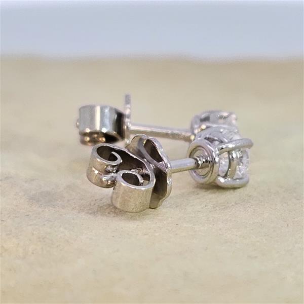Brillant Diamant Ohrstecker Paar 750/- Weißgold 18 Karat Gold 0,60 Karat G/VS
