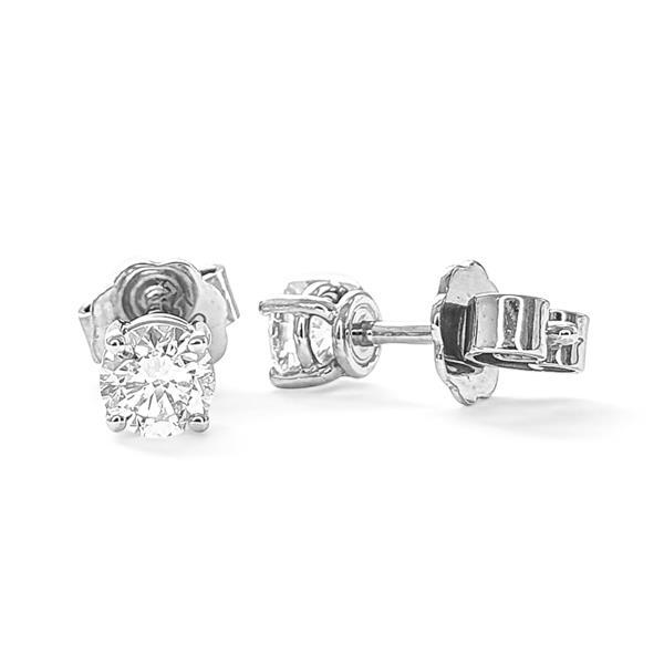 Brillant Diamant Ohrstecker Paar 750/- Weißgold 18 Karat Gold 0,60 Karat G/VS