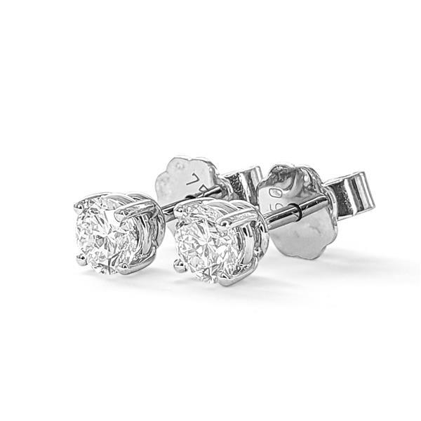 Brillant Diamant Ohrstecker Paar 750/- Weißgold 18 Karat Gold 0,60 Karat G/VS