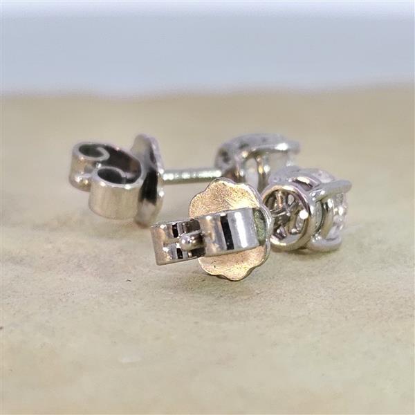 Luxus Diamant Ohrstecker 750 Gold (IF/F) - Weißgold, 4 Krappen, 0,80 ct - lupenrein, echter Brillantschmuck