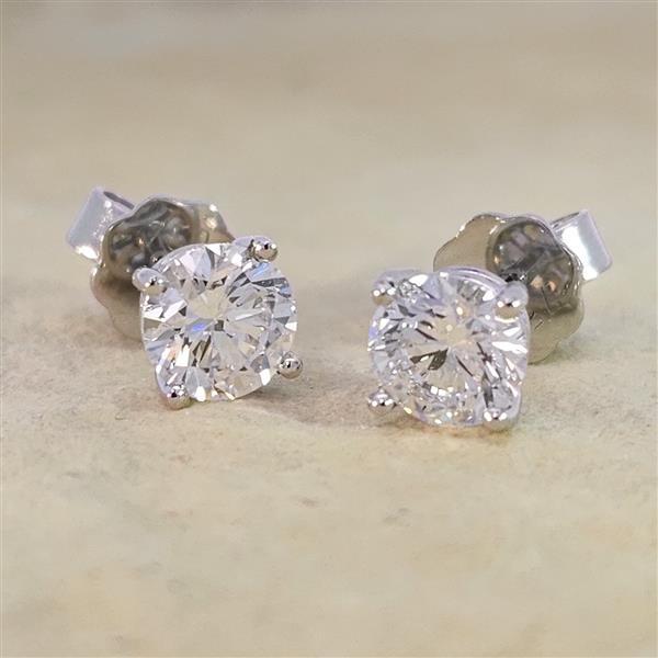 Brillant Diamant Ohrstecker 750/- Weißgold 18 Karat Gold 1,43 Karat G/VS