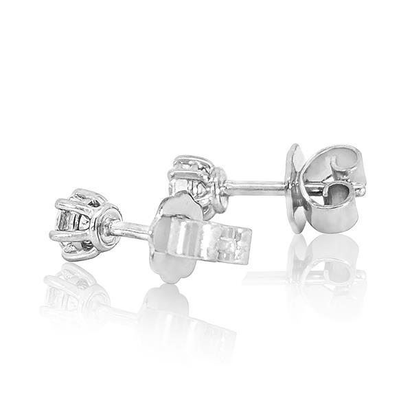 Brillant Diamant Ohrstecker Paar 750/- Weißgold 18 Karat Gold 0,42 Karat G/VS