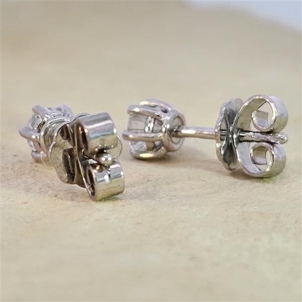 Brillant Diamant Ohrstecker Paar 750/- Weißgold 18 Karat Gold 0,50 Karat G/VS