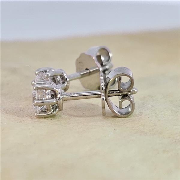 Brillant Diamant Ohrstecker Paar 750/- Weißgold 18 Karat Gold 0,50 Karat G/VS