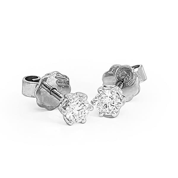 Brillant Diamant Ohrstecker Paar 750/- Weißgold 18 Karat Gold 0,50 Karat G/VS