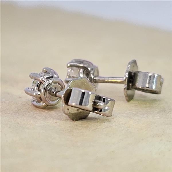 Luxus Diamant Ohrstecker 750 Gold (IF/F) - Weißgold, 6 Krappen, 0,60 ct - lupenrein, echter Brillantschmuck