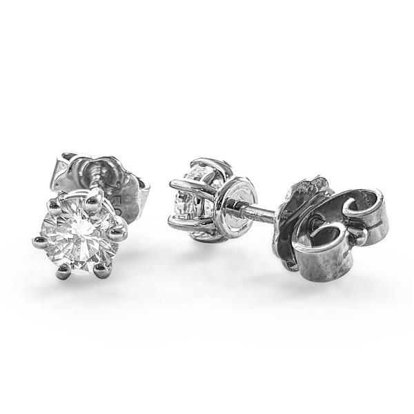 Brillant Diamant Ohrstecker Paar 750/- Weißgold 18 Karat Gold 0,60 Karat G/VS