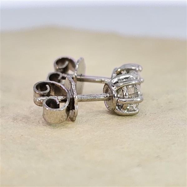 Luxus Diamant Ohrstecker 750 Gold (IF/F) - Weißgold, 6 Krappen, 0,60 ct - lupenrein, echter Brillantschmuck