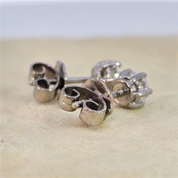 Luxus Diamant Ohrstecker 750 Gold (IF/F) - Weißgold, 6 Krappen, 0,60 ct - lupenrein, echter Brillantschmuck