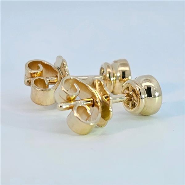 Diamant Ohrstecker 750 Gold - Gelbgold, Zarge, 0,44 ct - 2 Brillanten IF/F - Luxus Ohrschmuck Damen