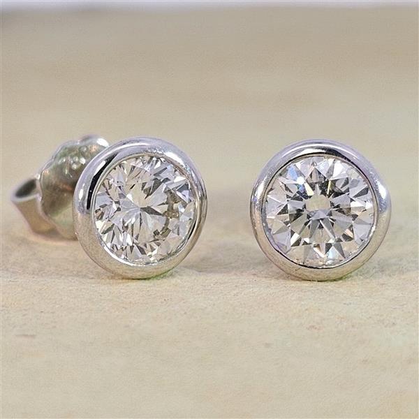 Brillant Diamant Ohrstecker 750/- Weißgold 18 Karat Gold 1,02 Karat G/VS