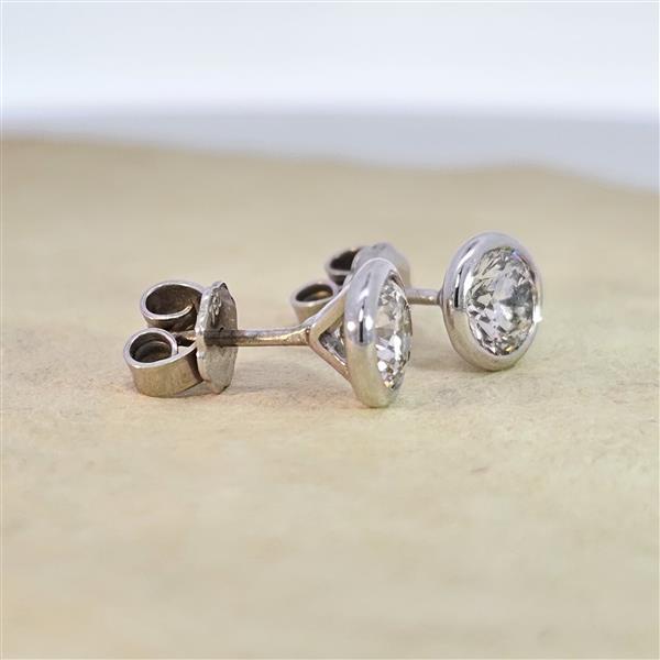 Brillant Diamant Ohrstecker 750/- Weißgold 18 Karat Gold 1,02 Karat G/VS