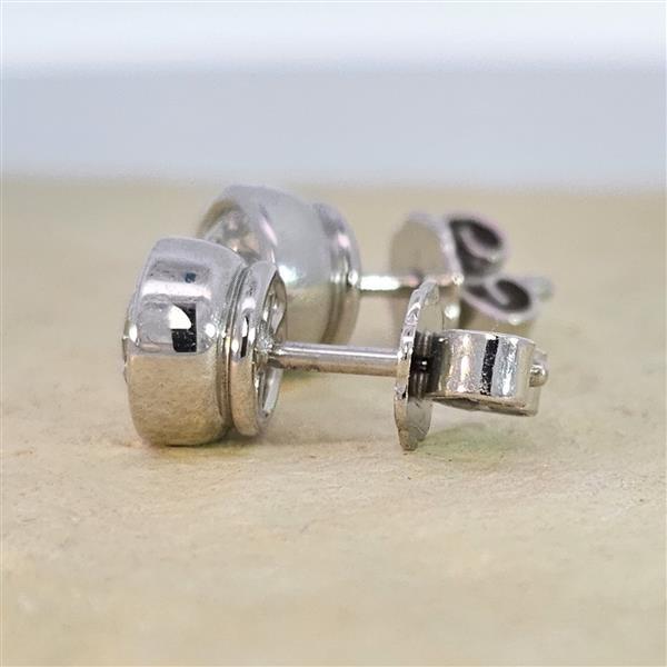 Luxus Diamant Ohrstecker 750 Gold (IF/F) - Weißgold, Zarge, 1,61 ct - lupenrein, echter Brillantschmuck